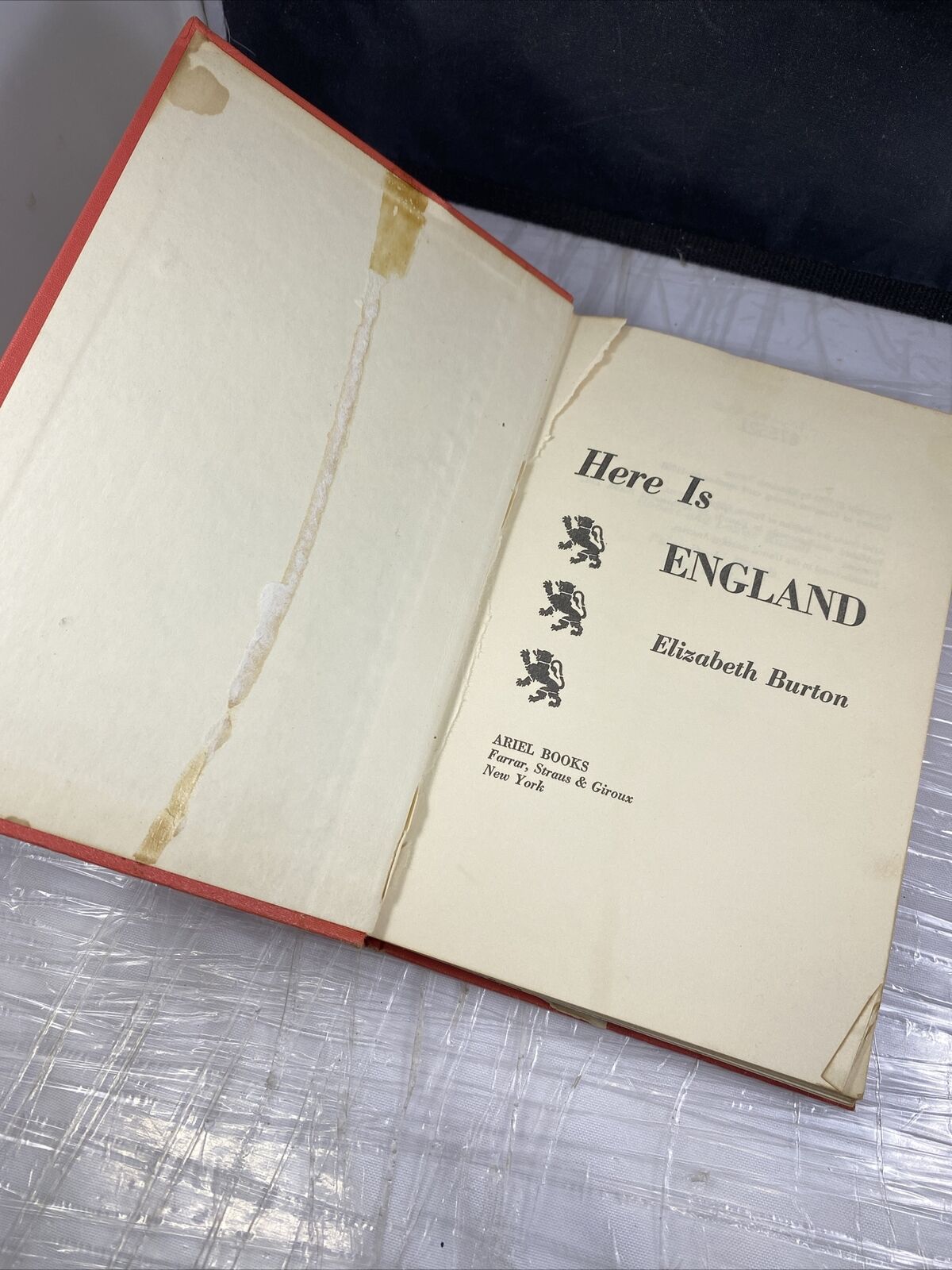 Vintage 60s Here Is England By Elizabeth Burton Hardcover Vintage Unique Binding