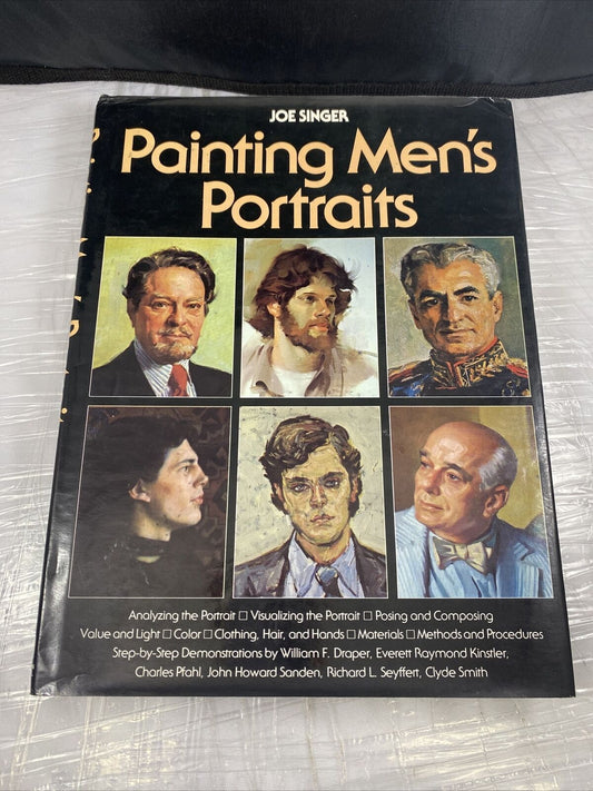 Painting Men's Portraits by Joe Singer, 70s Vintage Art Painter Book