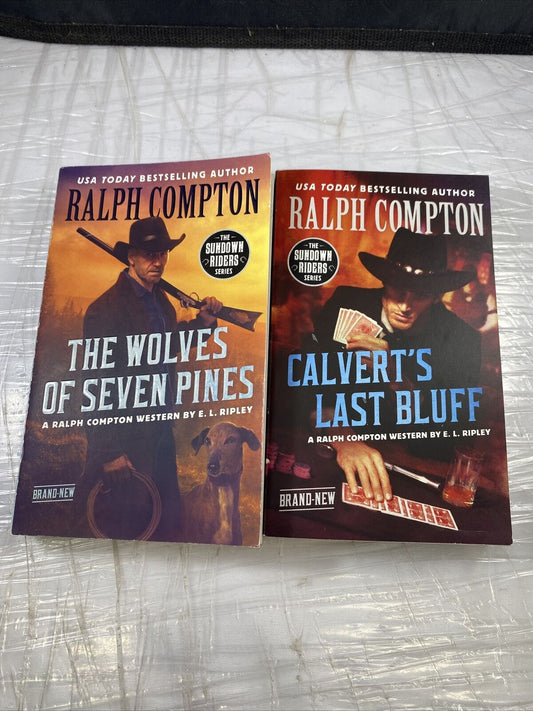 Ralph Compton Western Books Lot Of 2 Sundown Riders Series Very Good Paperback