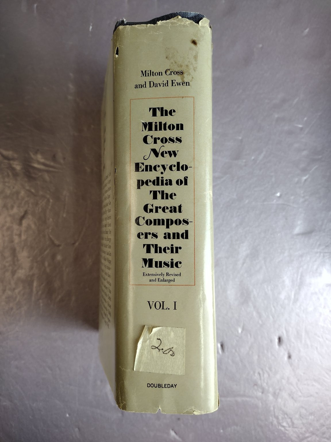 Milton Cross New Encyclopedia Great Composers & Their Music 1969 Vol 1 Doubleday