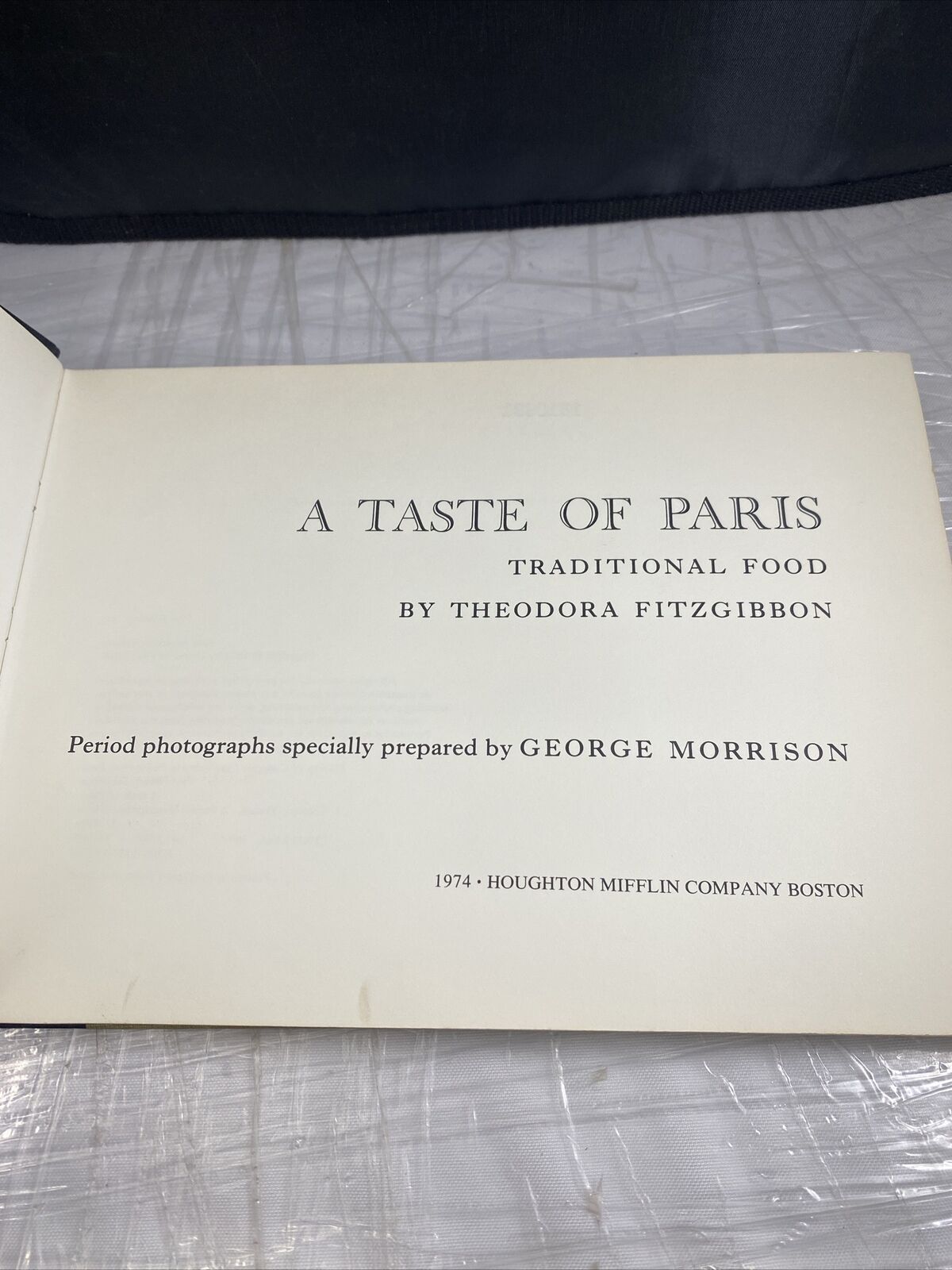 A TASTE OF PARIS by Theodora Fitzgibbon 1974 1st Ed 1st Printing French Cookbook