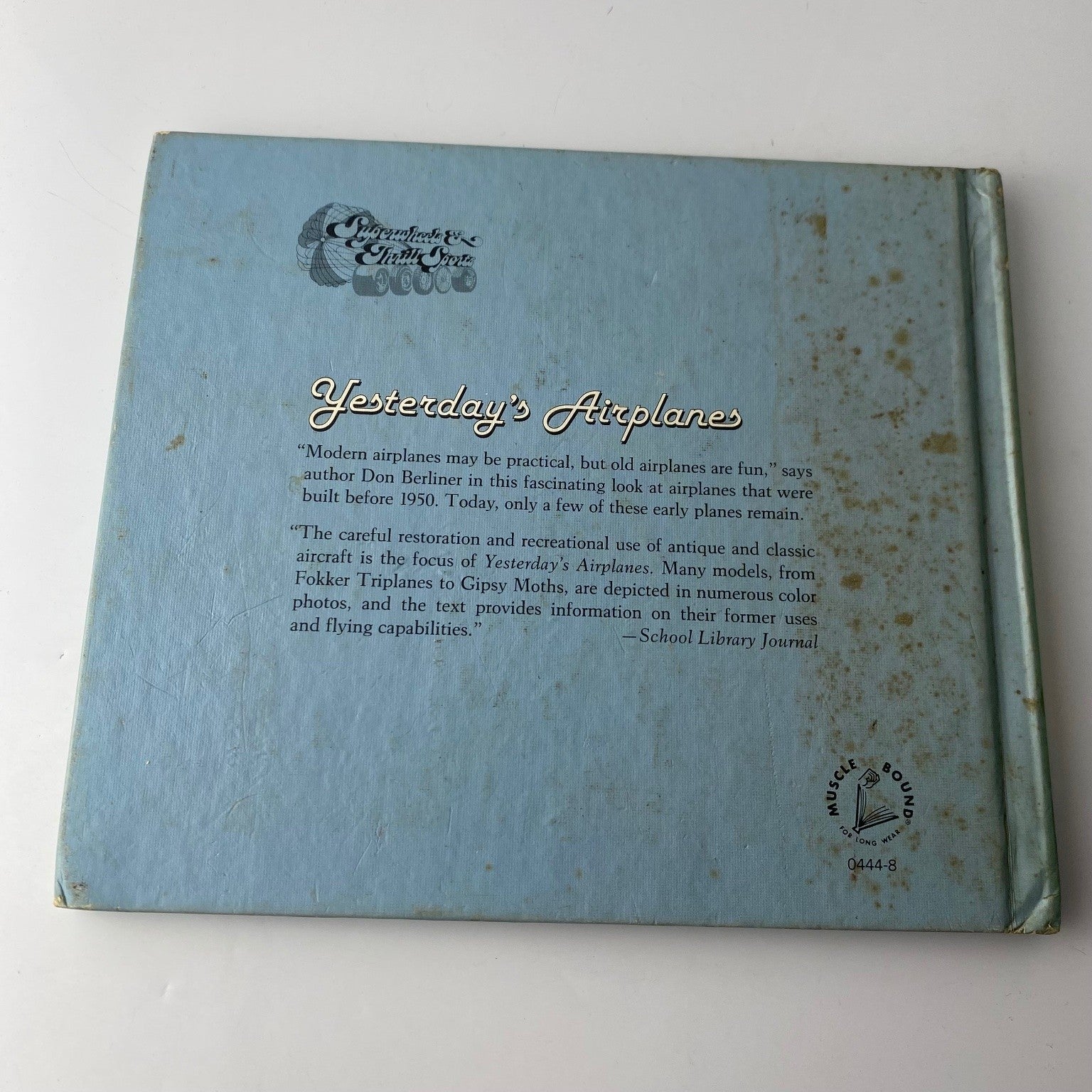 Yesterday's Airplanes Don Berliner 1980 Illustrated Antique Aircraft Lerner