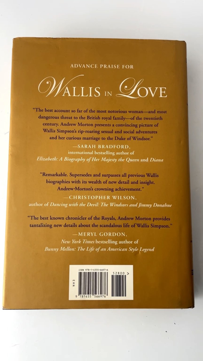 Wallis in Love Andrew Morton First Edition 2018 Biography Duchess Windsor