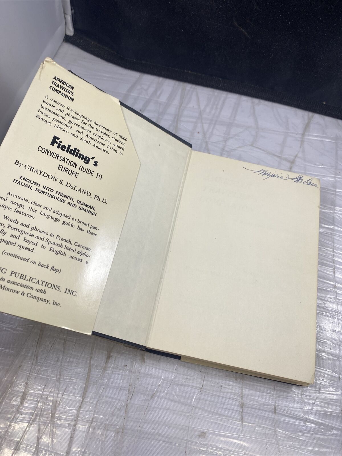 Hardcover Fielding's Conversation Guide To Europe Vintage Travel Language Book