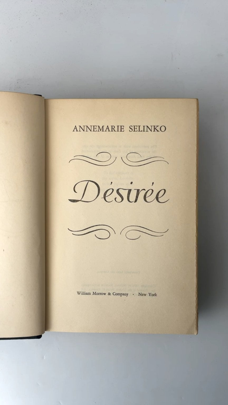 Désirée Annemarie Selinko 1953 William Morrow Illustrated Hardcover