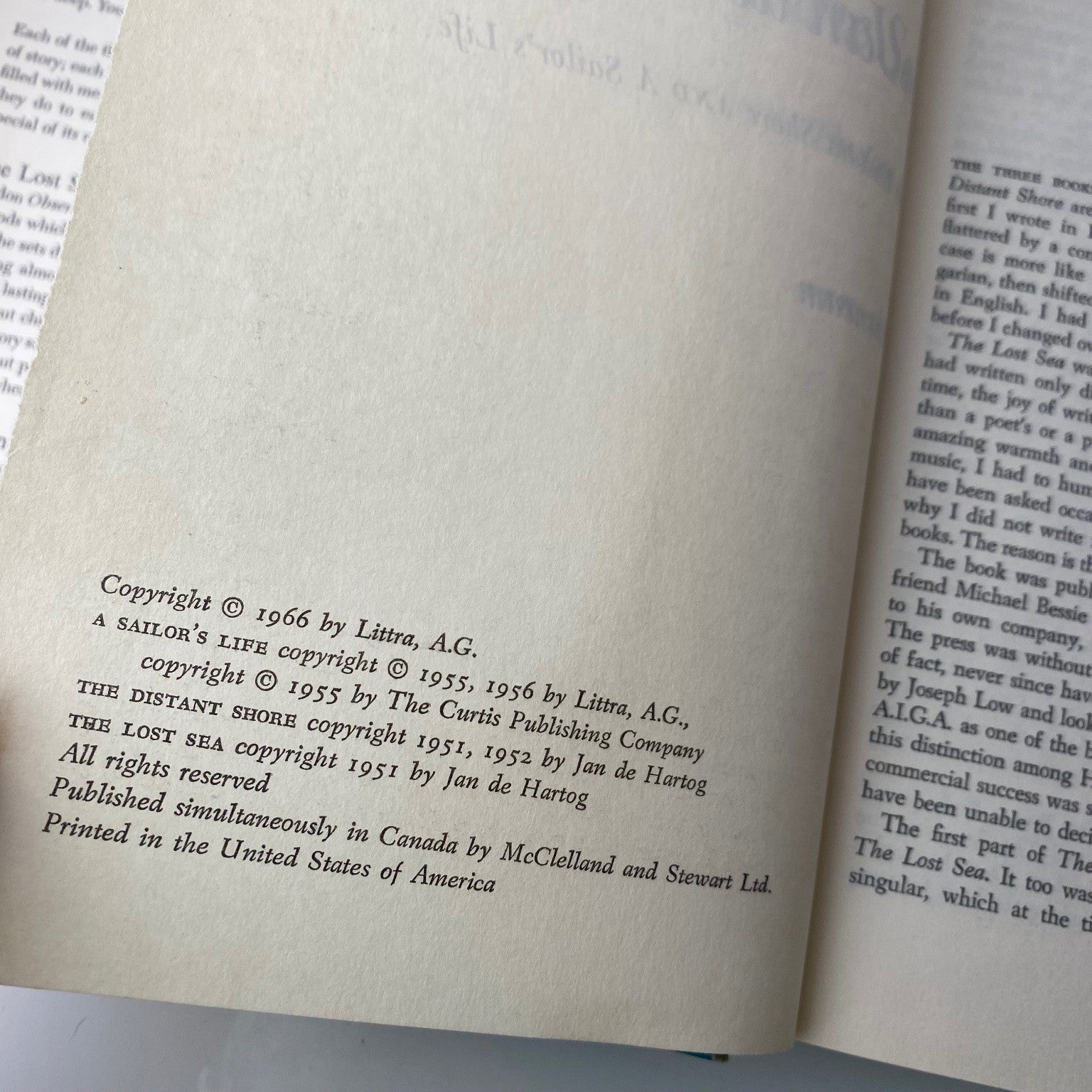 The Call of the Sea Jan de Hartog 1966 Book Club Edition Maritime Fiction