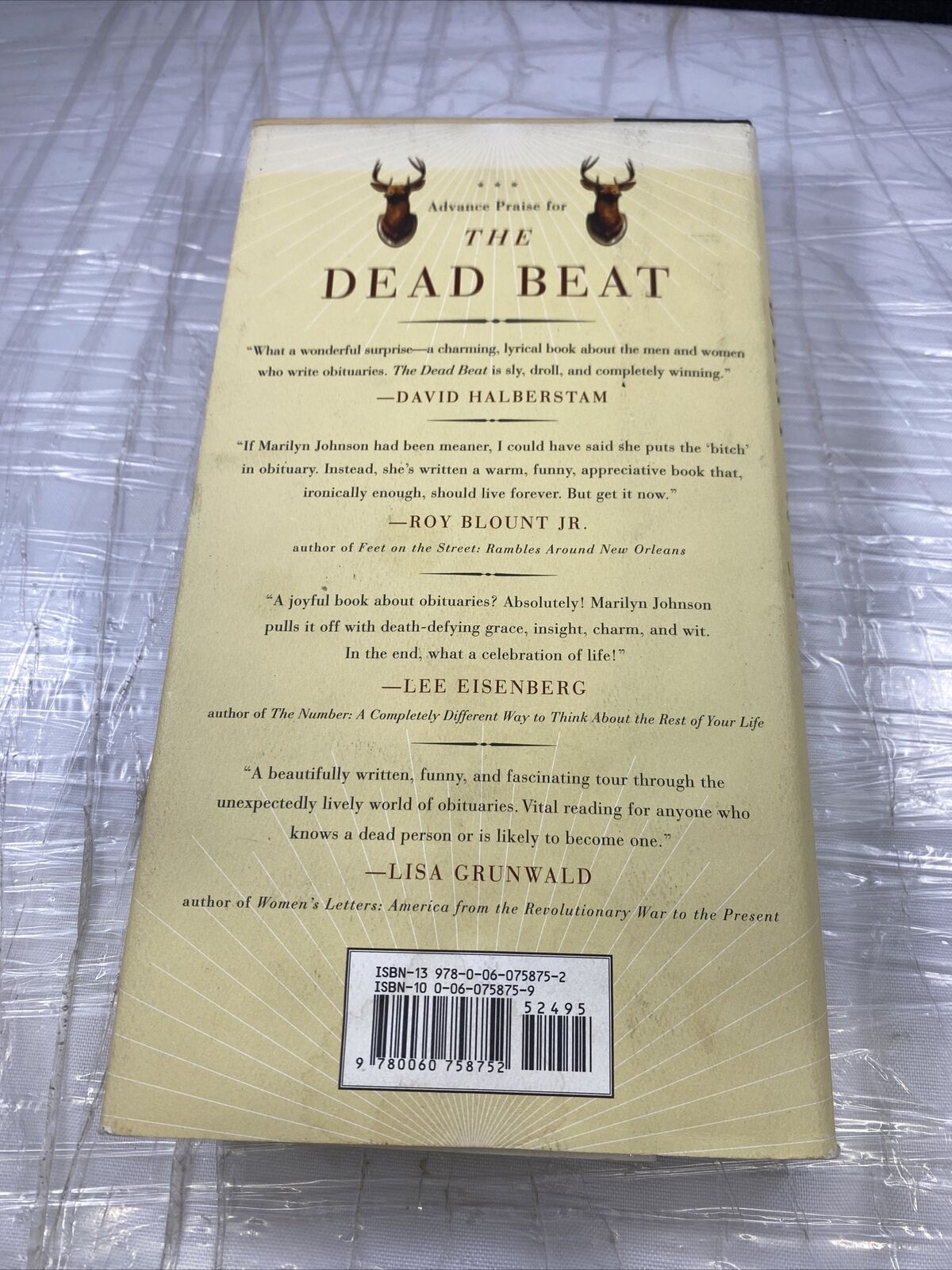 2006 Hardcover The Dead Beat by Marilyn Johnson 1st Edition Oddity Book