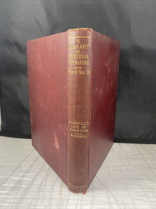 Library of Universal Lit Pt 2 Vol 10Antique Vintage Burgundy Book Life Of Samuel