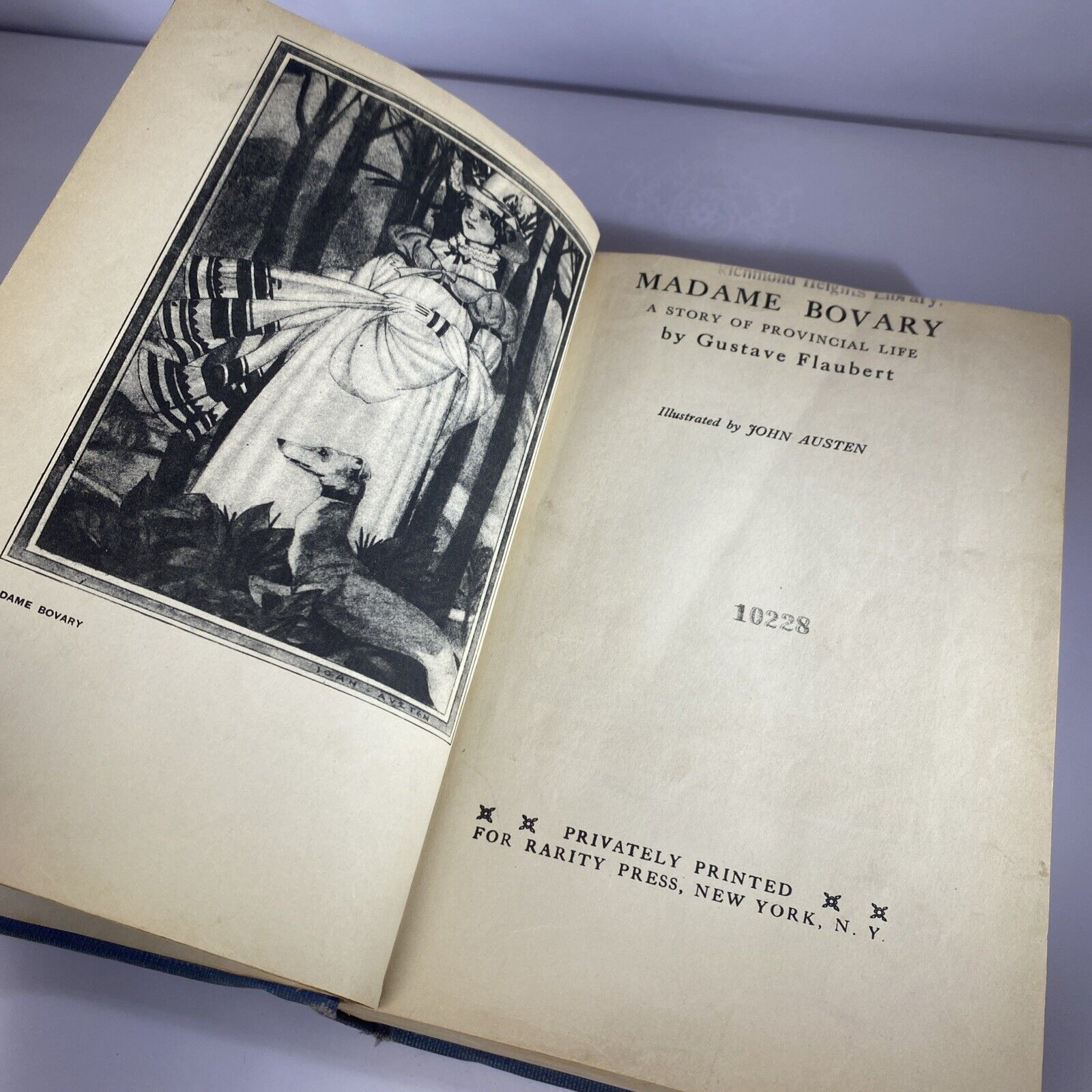 Rare 1931 Madame Bovary Flaubert Banned Book Erotica Ex Library Rebound Classic