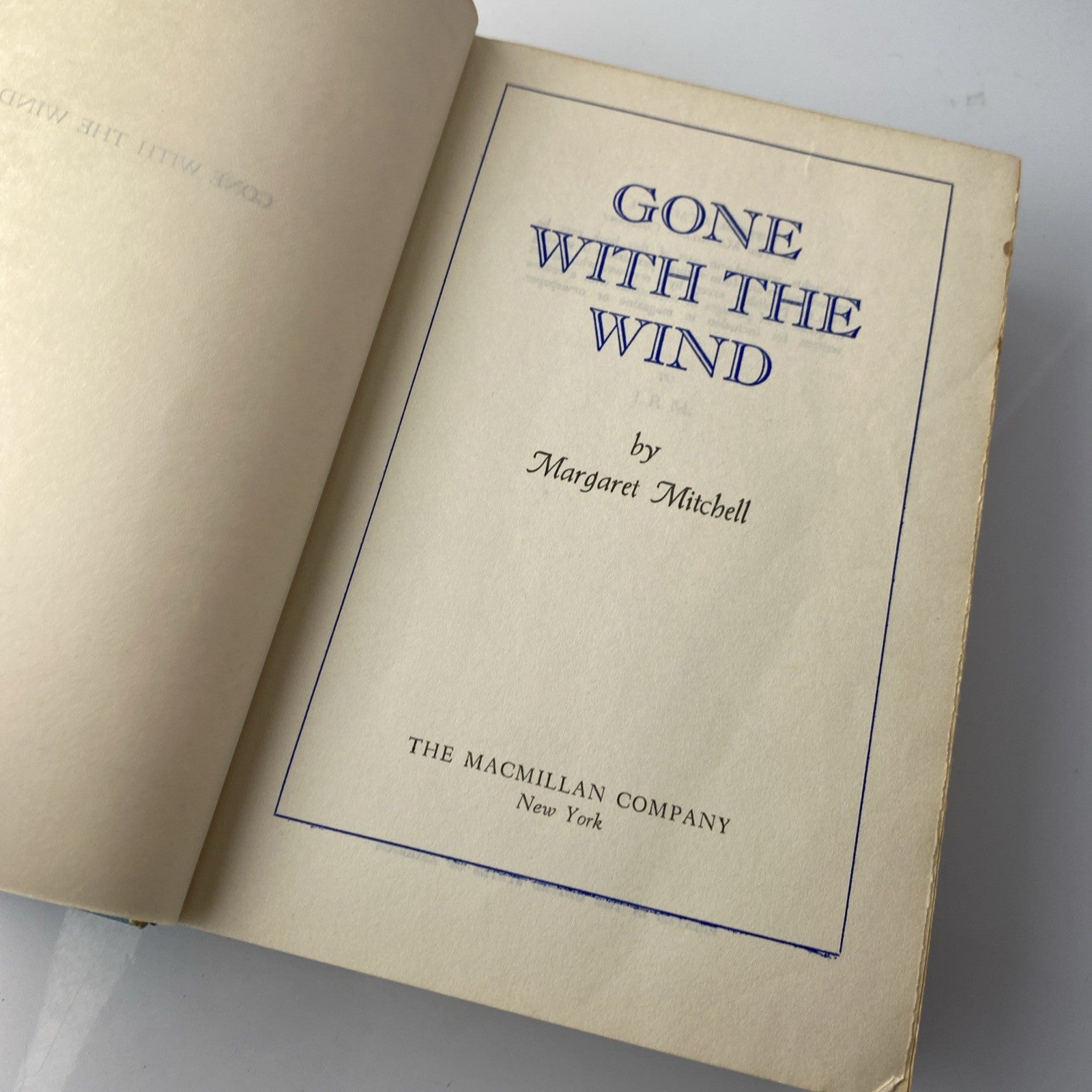 Gone with the Wind by Margaret Mitchell, HC W/O DJ, 1936, BCE, Binding Loose