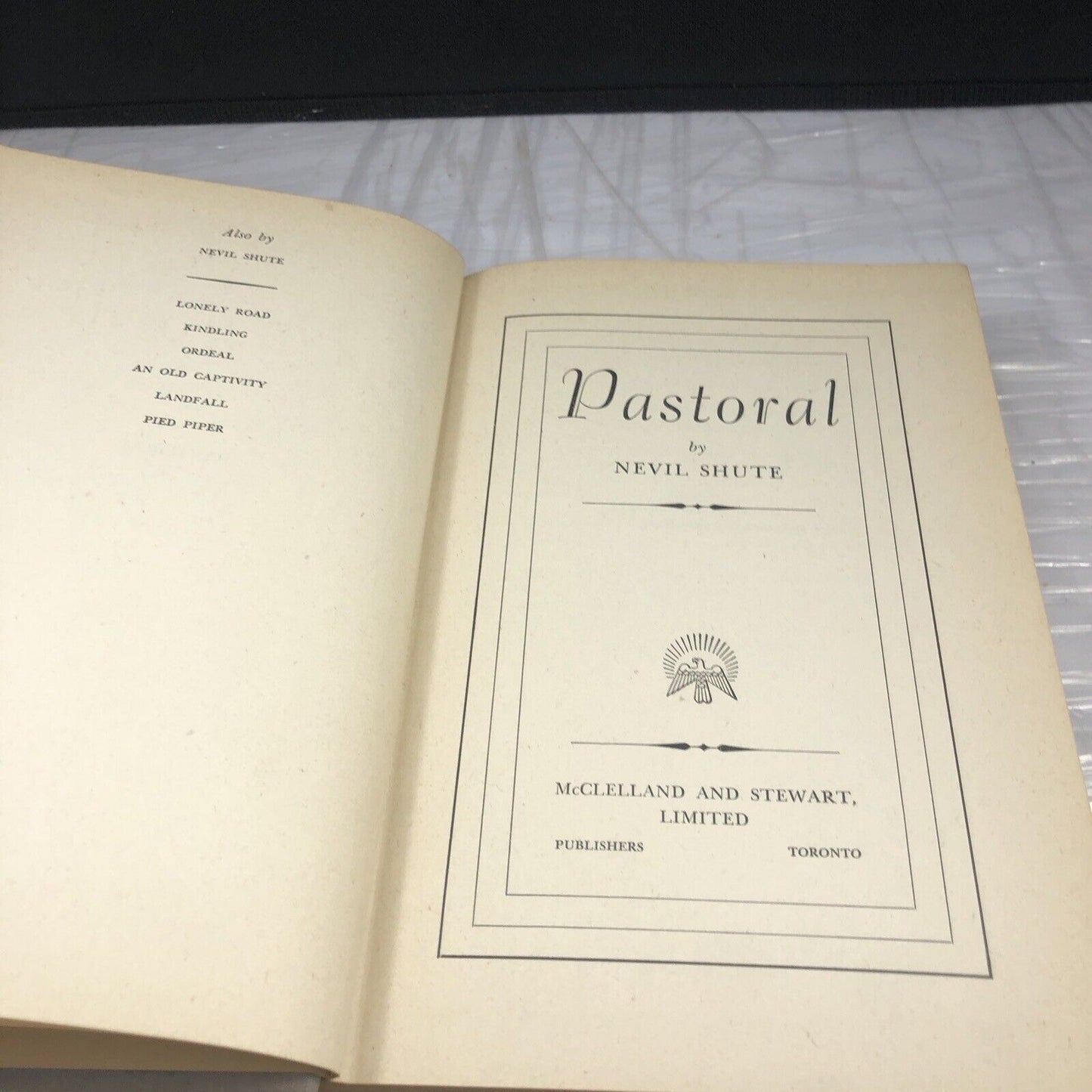 Vintage 1944 Pastoral by Nevil Shute William Morrow  1st Edition Hardback DJ 