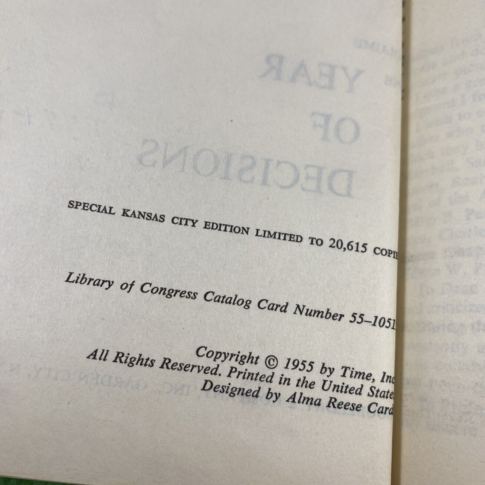 Memoirs by Harry S Truman Year of Decisions RARE UNIQUE REBIND Kansas City Ed