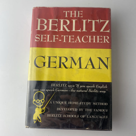 Vintage Language Textbook 1950 The Berlitz Self Teacher German Hardcover