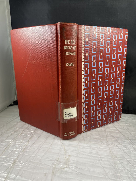 The Red Badge Of Courage By Stephen Crane Vintage 50s Ex Library Re Bind Unique!