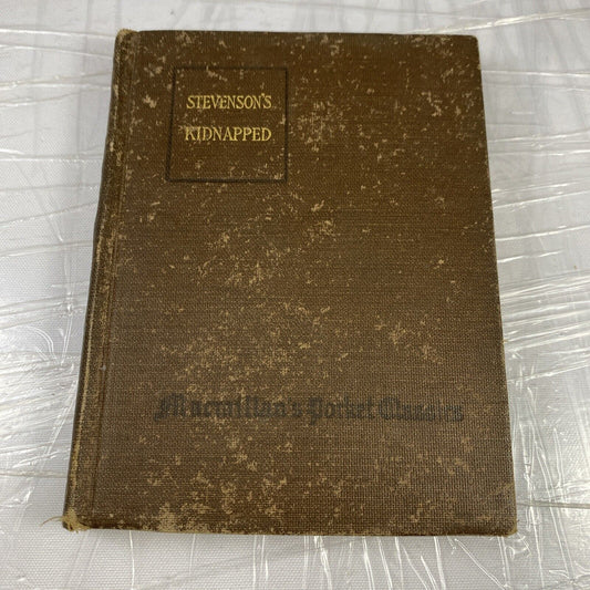 Stevenson's Kidnapped Hardcover MacMillan Pocket Classics 1900s Antique Literatu