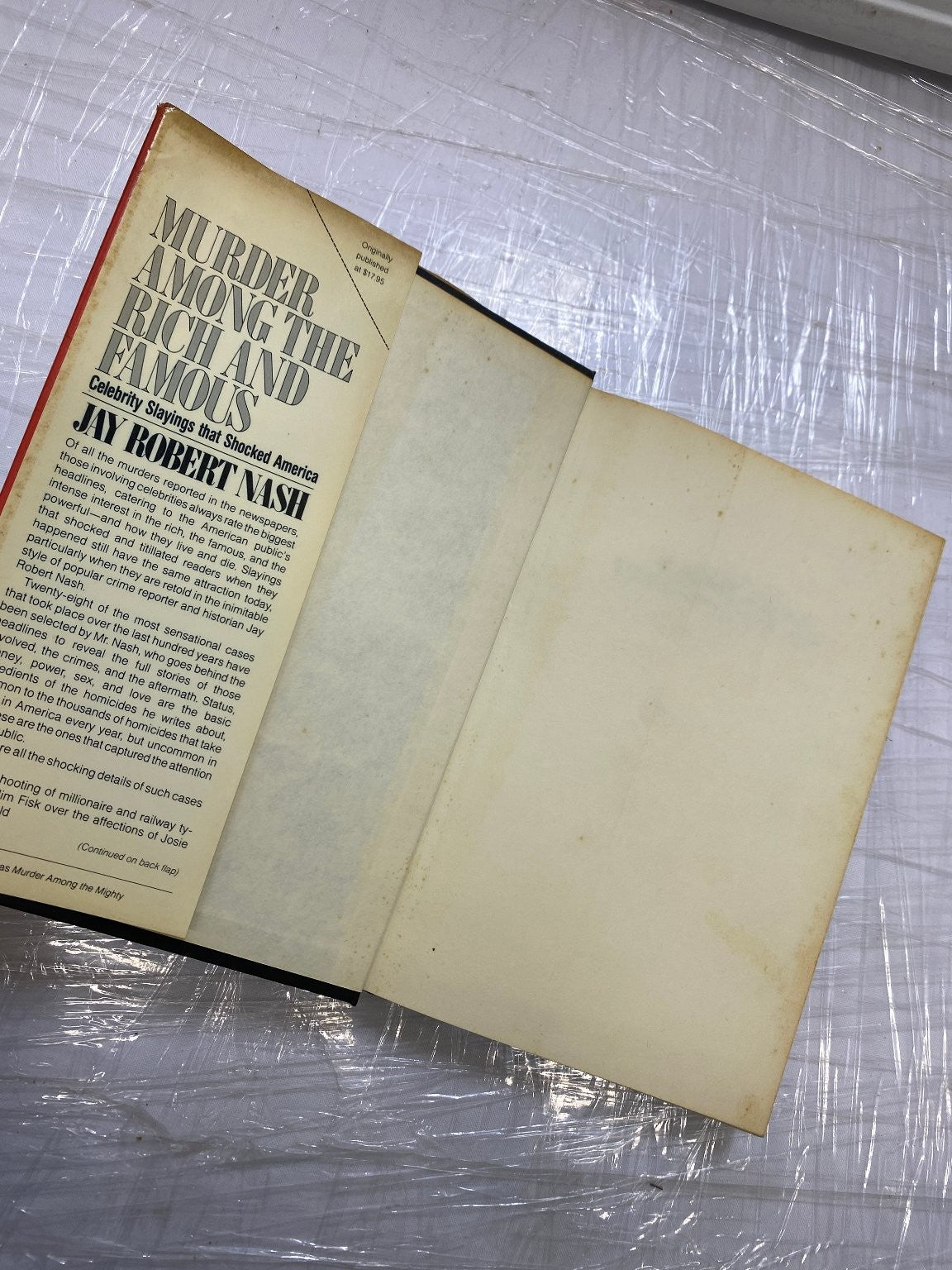 Murder Among the Rich and Famous Jay Robert Nash 1987 Reprint Crime