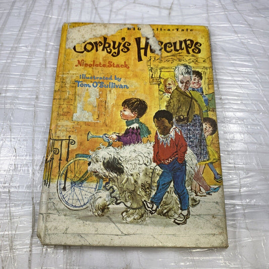 CORKY'S HICCUPS ~ Vintage 1960's Children's BIG Tell-A-Tale Book Kids Friendship