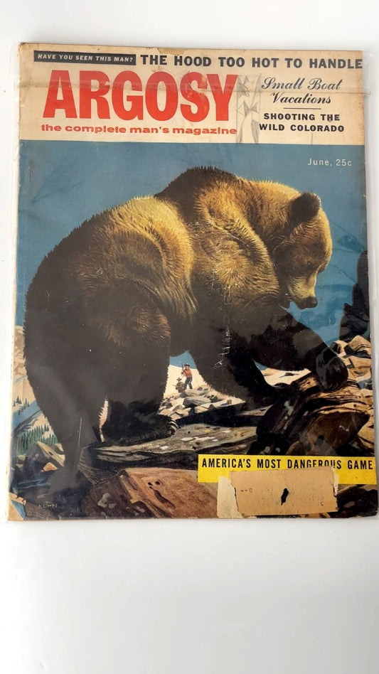 Argosy June 1956 Men's Magazine Illustrated Hunting Wild Colorado