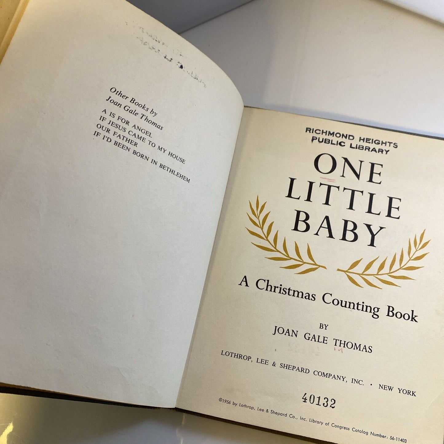1956 One Little Baby by Joan Gale Thomas, Christmas Story, Vintage 50s Kids Book