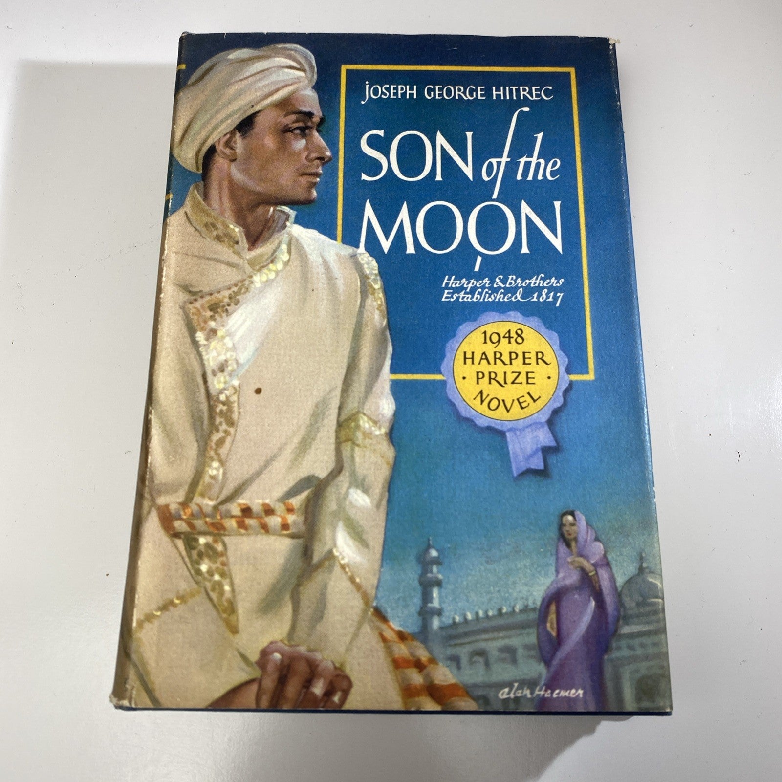India Novel Son of the Moon by Joseph George Hitrec HCDJ 1948 1st edition Print