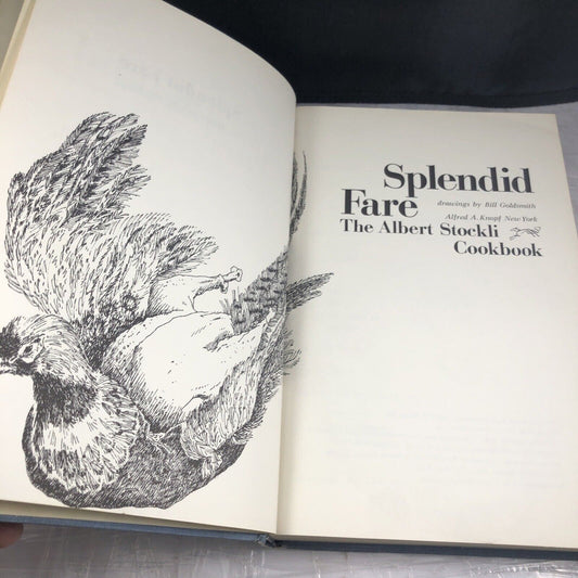 1970-SPLENDID FARE-THE ALBERT STOCKLI COOKBOOK-NOTED SWISS CHEF RECIPES Vintage