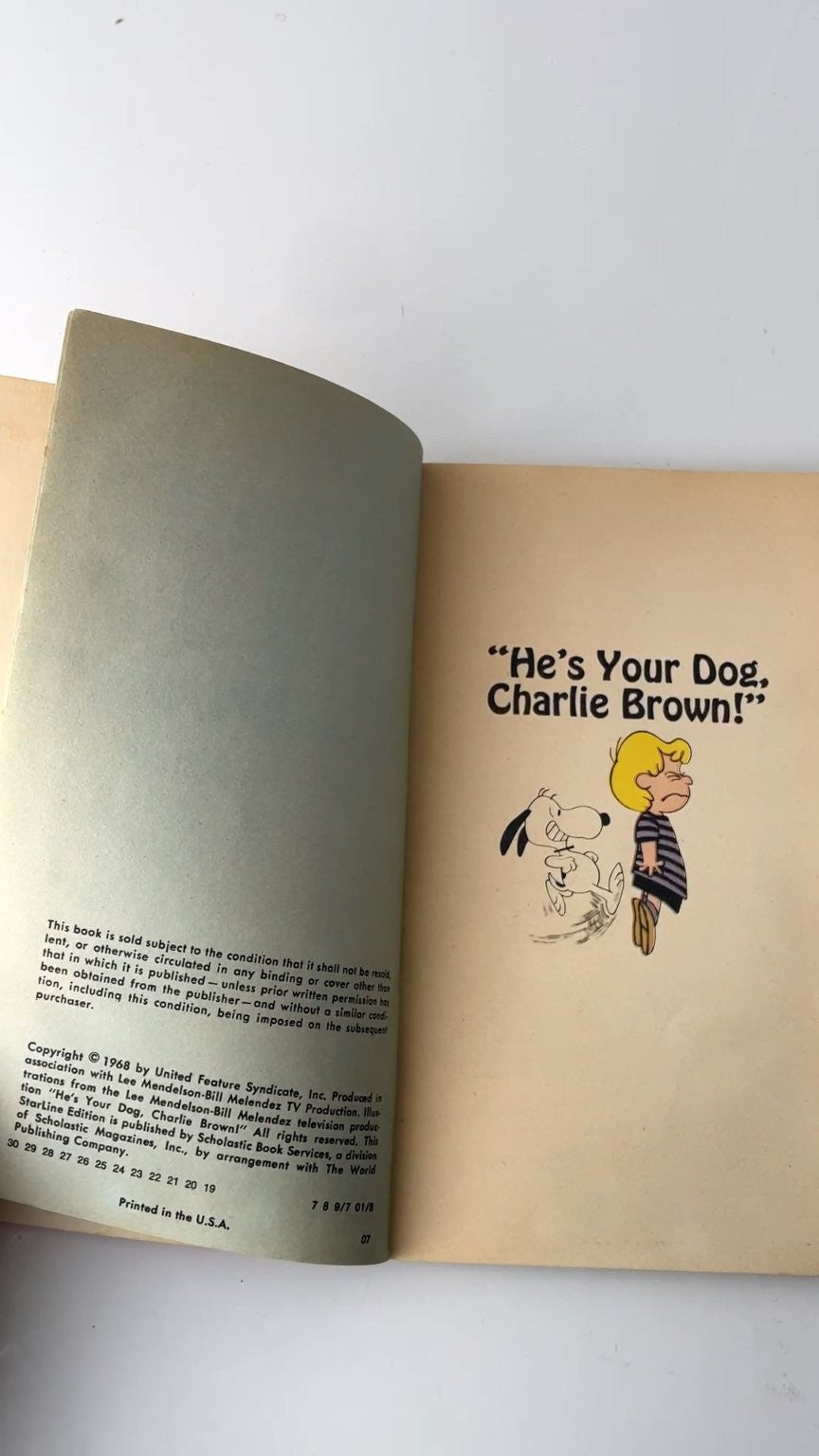 He's Your Dog, Charlie Brown! by Charles M. Schulz 1968 Illustrated