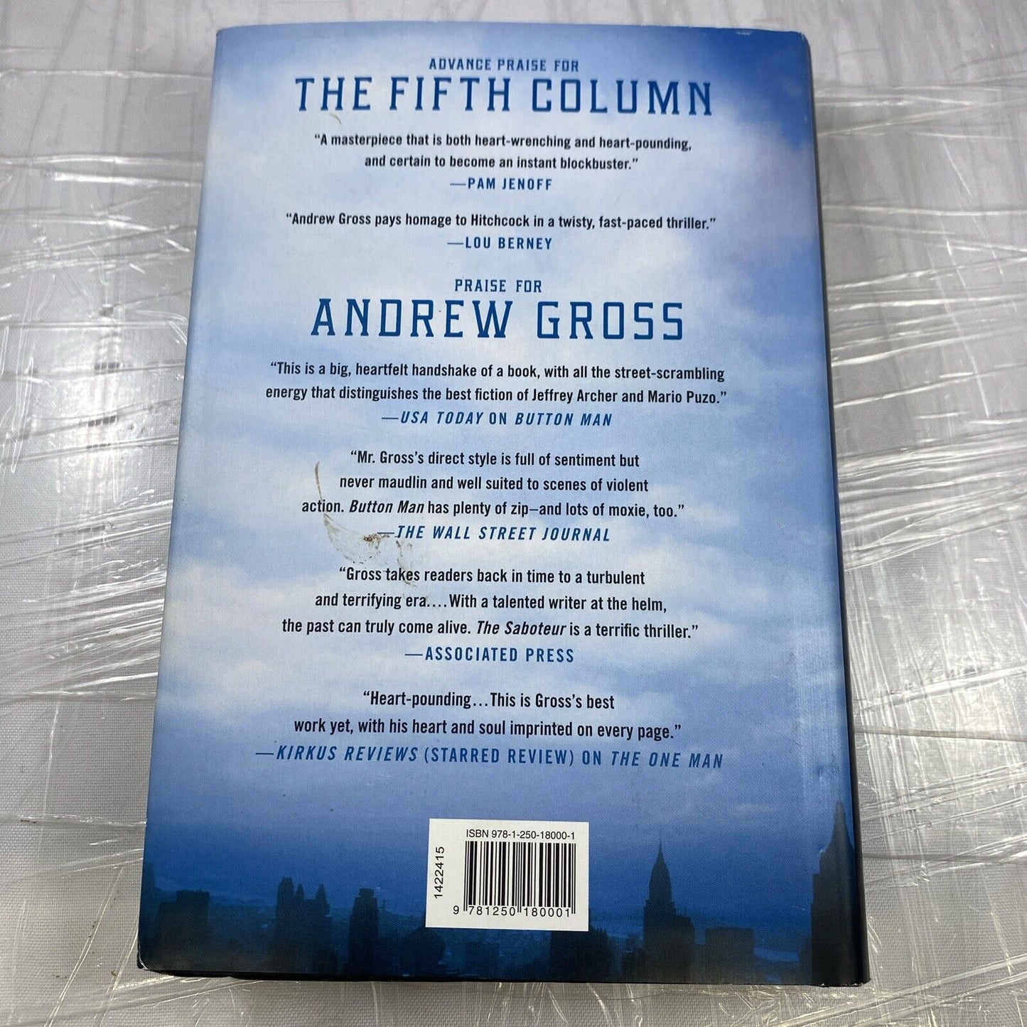 The Fifth Column: A Novel by Andrew Gross (2019, Hardcover) Minotaur Book Club E