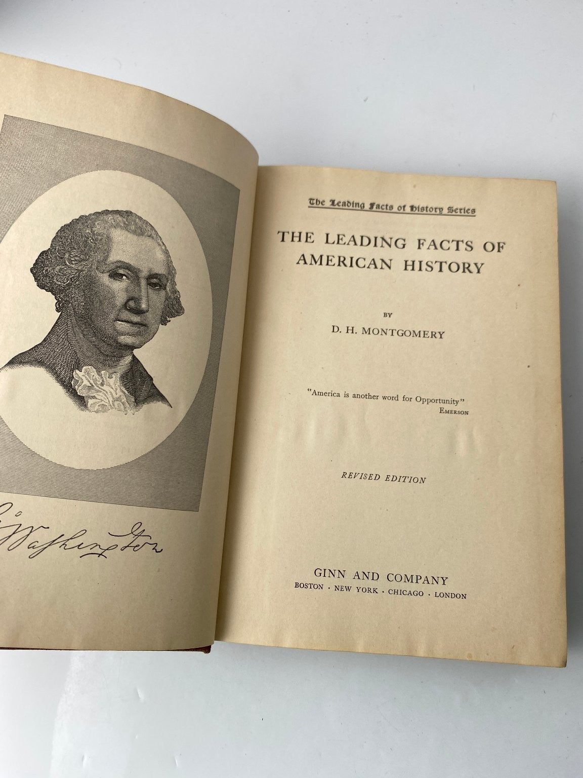 Leading Facts of American History D.H. Montgomery 1910 Revised Edition Ginn