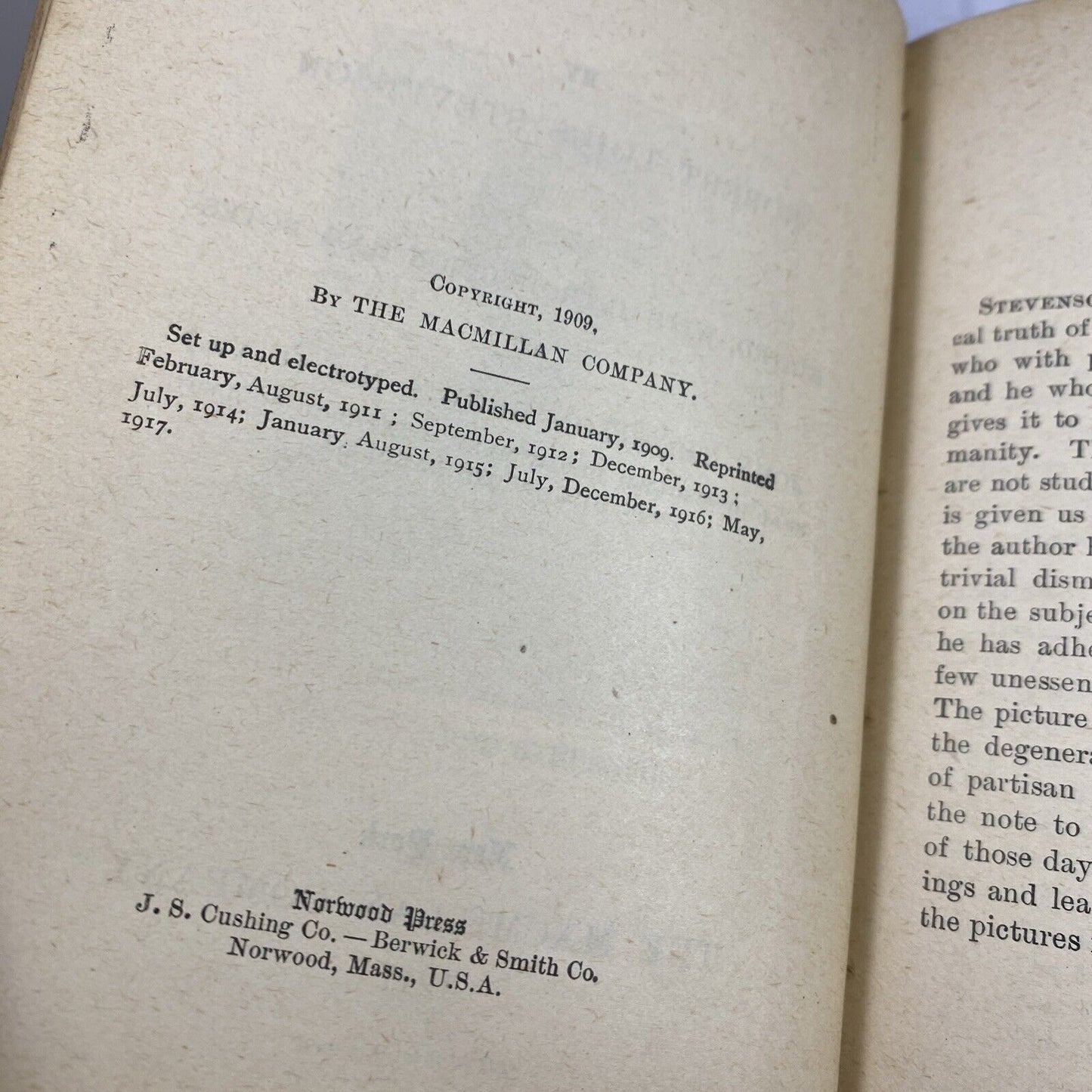 Stevenson's Kidnapped Hardcover MacMillan Pocket Classics 1900s Antique Literatu