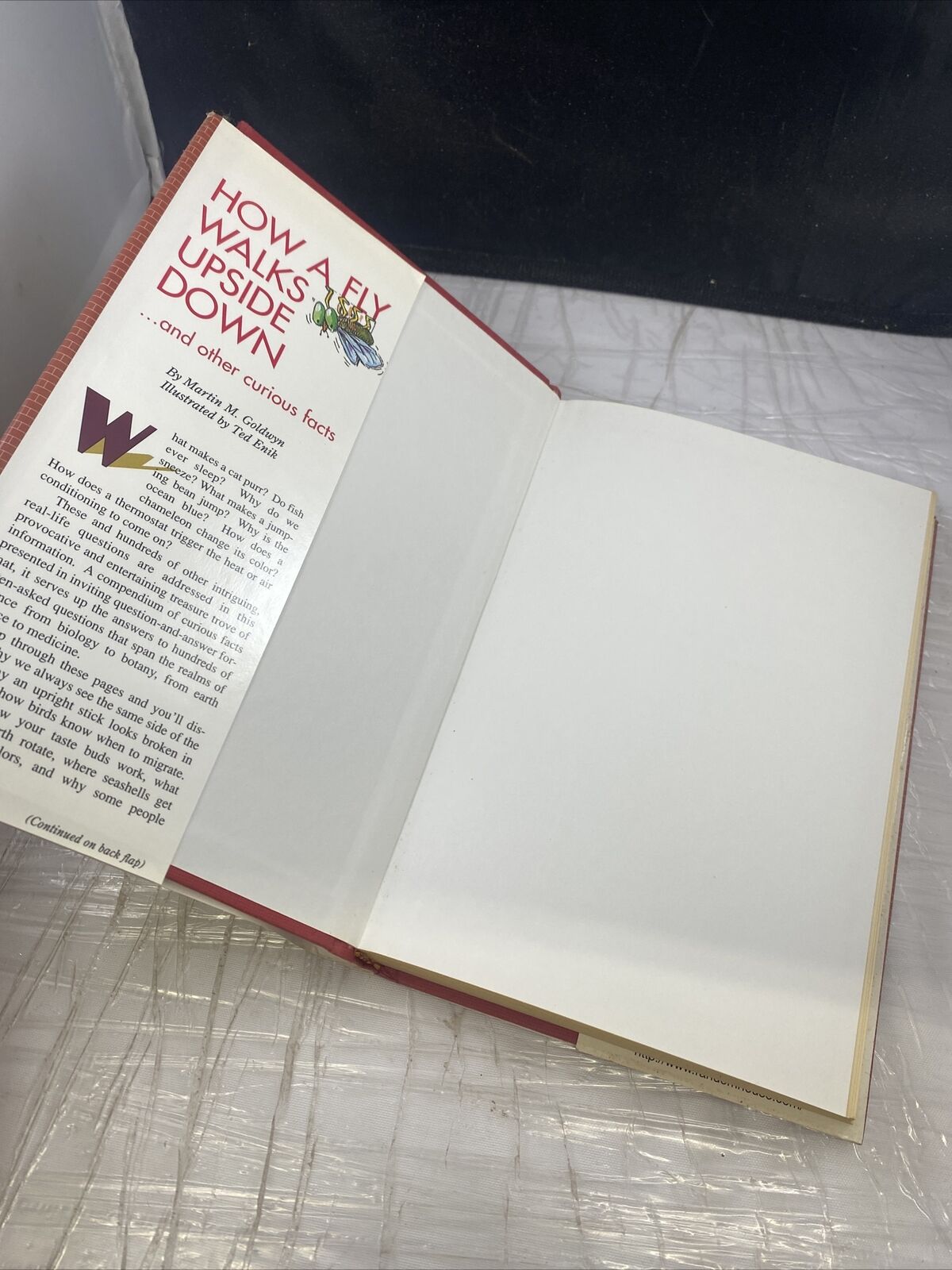How A Fly Walks Upside Down Book ~ Martin M Goldwyn Funny Facts Vintage Kids