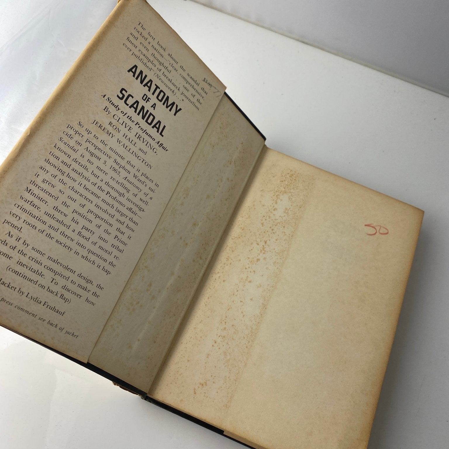Anatomy of a Scandal Irving 1963 First Edition Profumo Affair History rare book