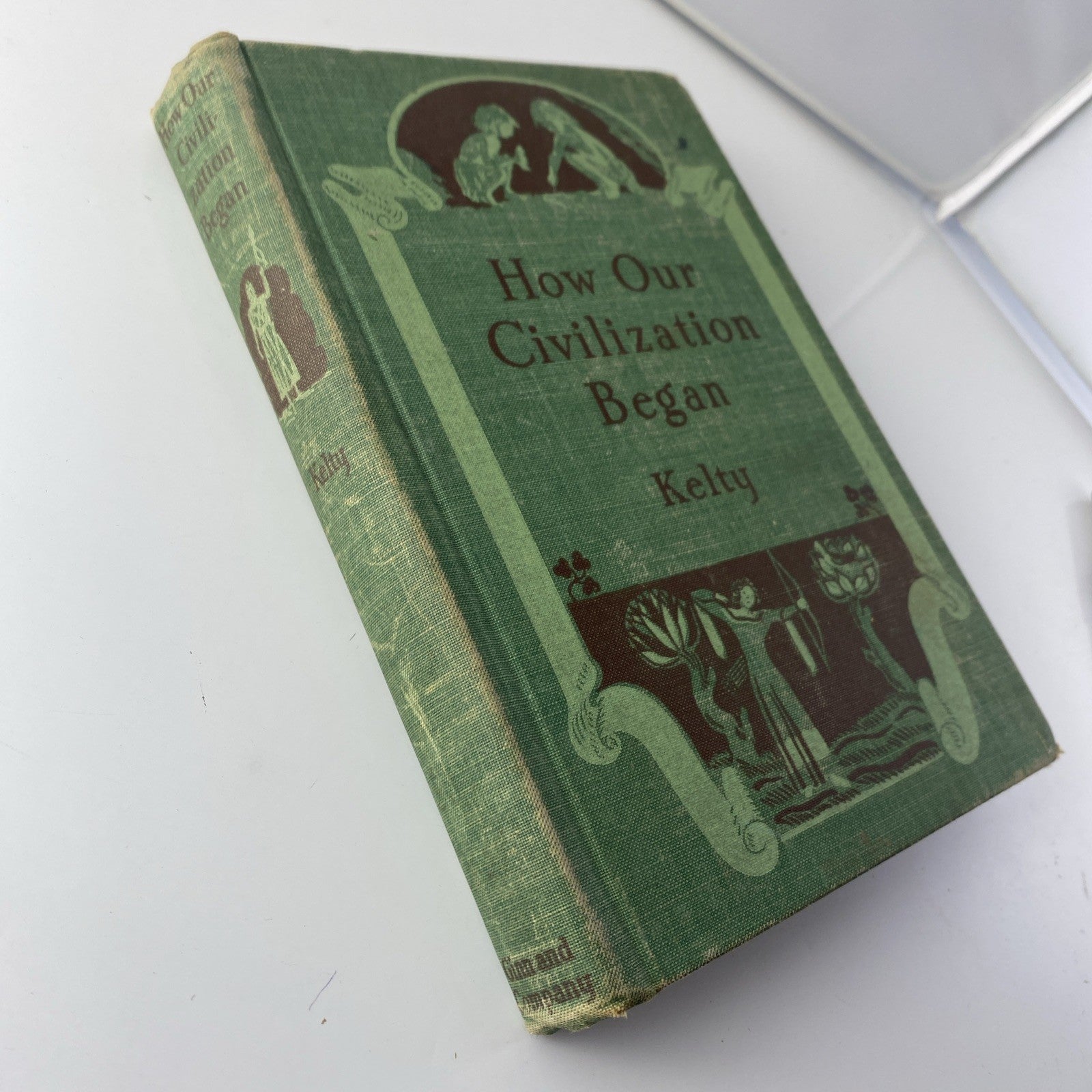 How Our Civilization Began  by Mary G. Kelty 1935 Tryon & Antique History Textbo