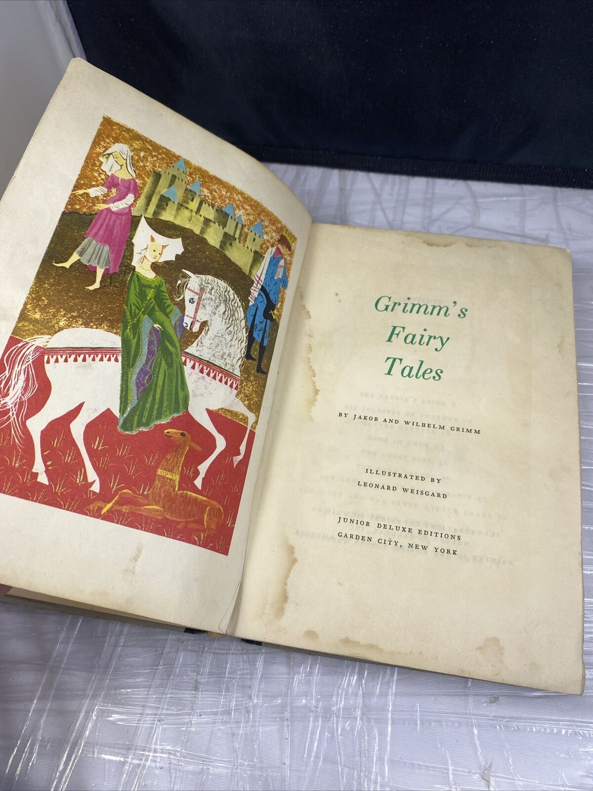 Vintage Grimm’s Fairy Tales Junior Delyux Edition 1960s Hard Back Book