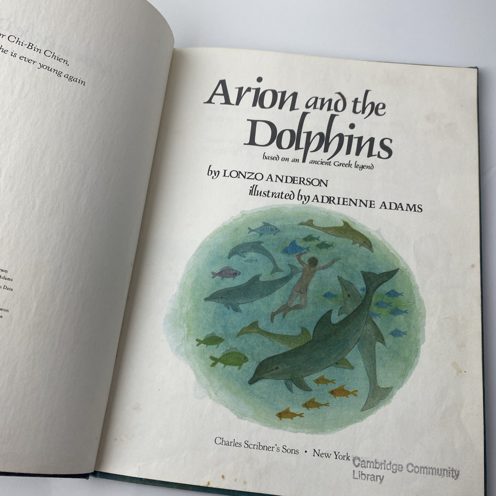 Vintage Kids ARION AND THE DOLPHINS : by Lonzo Anderson : illus Adrienne Adams