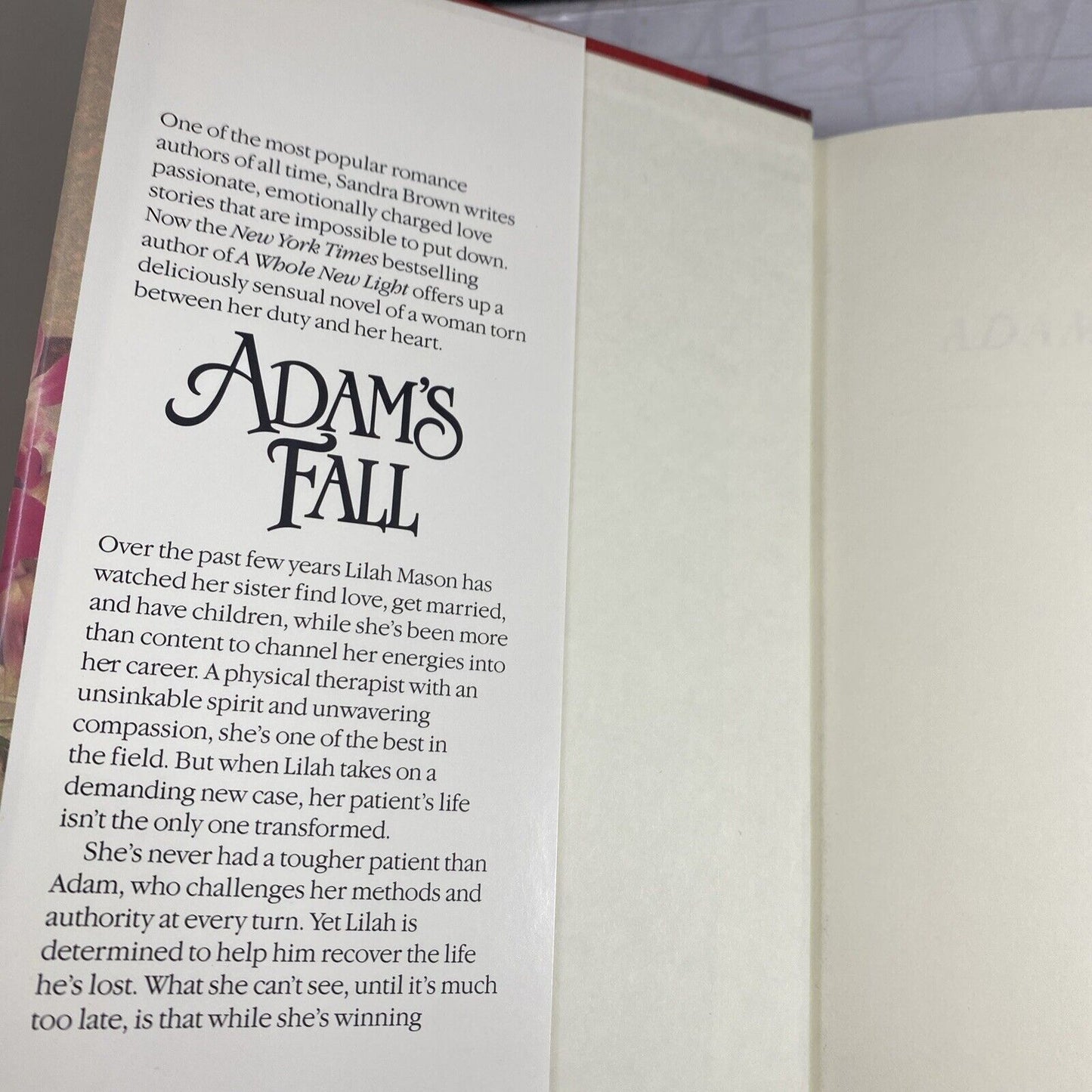 Adam's Fall - Hardcover w/ DJ By Brown, Sandra -VERY GOOD