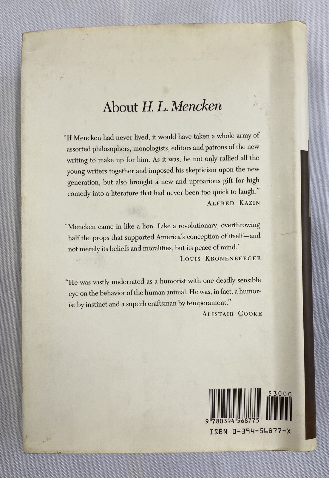 The Diary of H. L. Mencken by Charles A. Fecher and H. L. Mencken (1989,...