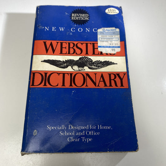 Vintage 80s Paperback Dictionary New Concise Webster's Dictionary