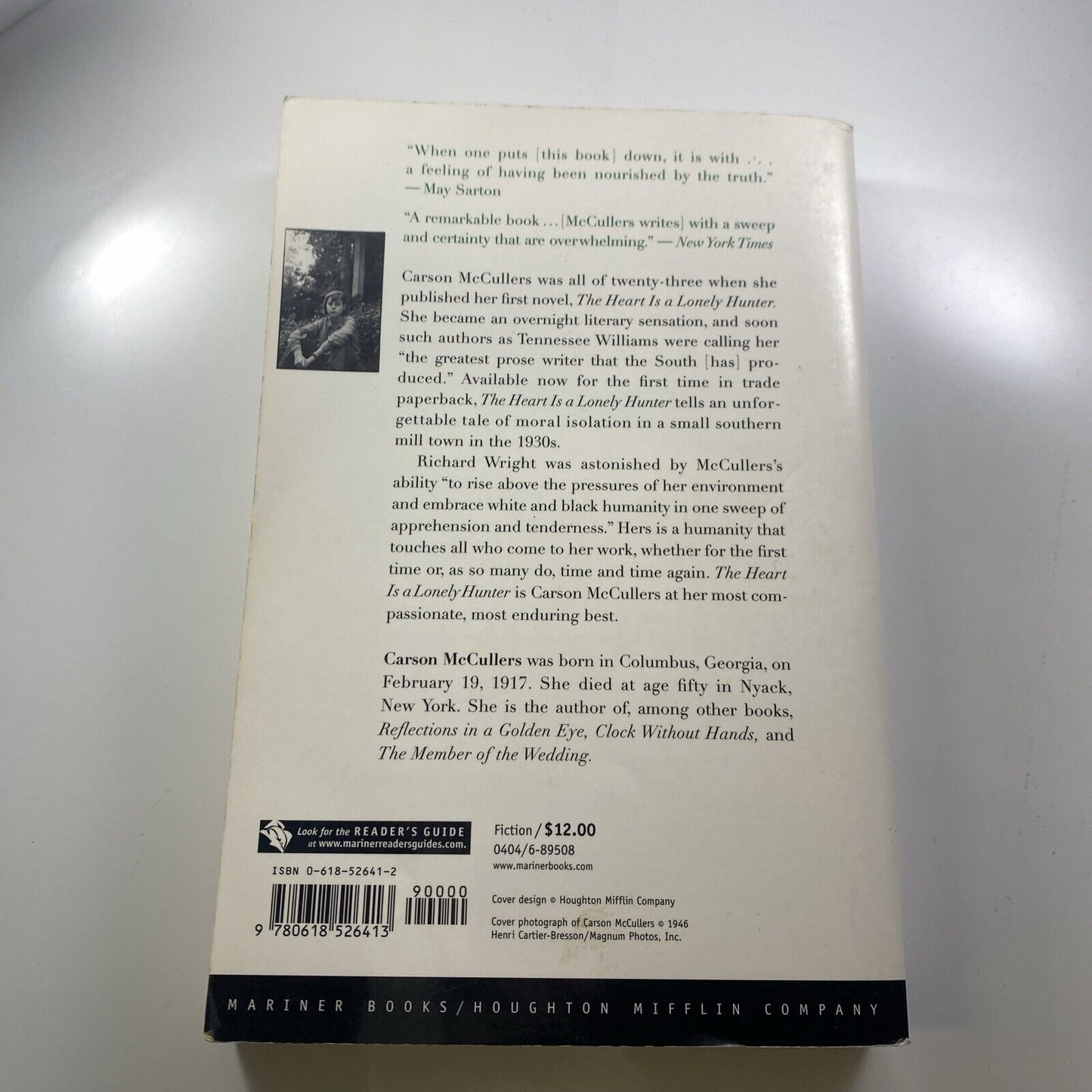 The Heart Is A Lonely Hunter, by Carson McCullers SOFTCOVER Mariner (2000) Oprah