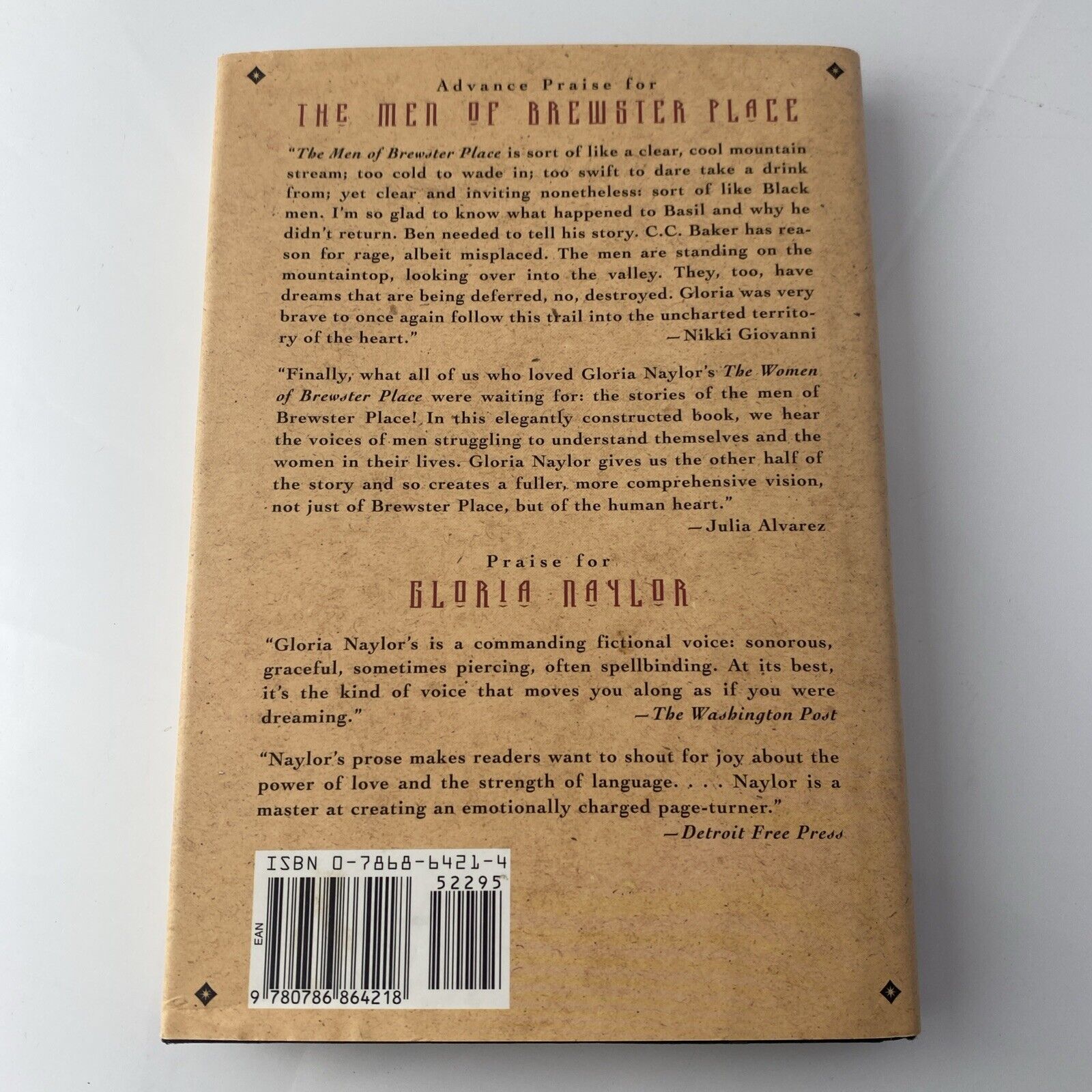 The Men of Brewster Place by Naylor, Gloria First Edition HC/DJ Very Good