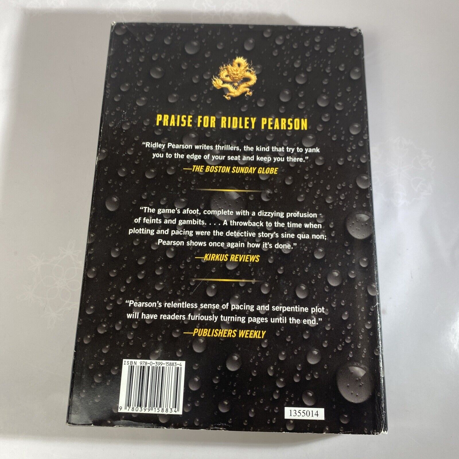 The Risk Agent - by Ridley Pearson 2012 Book Club Edition Very Good Mystery