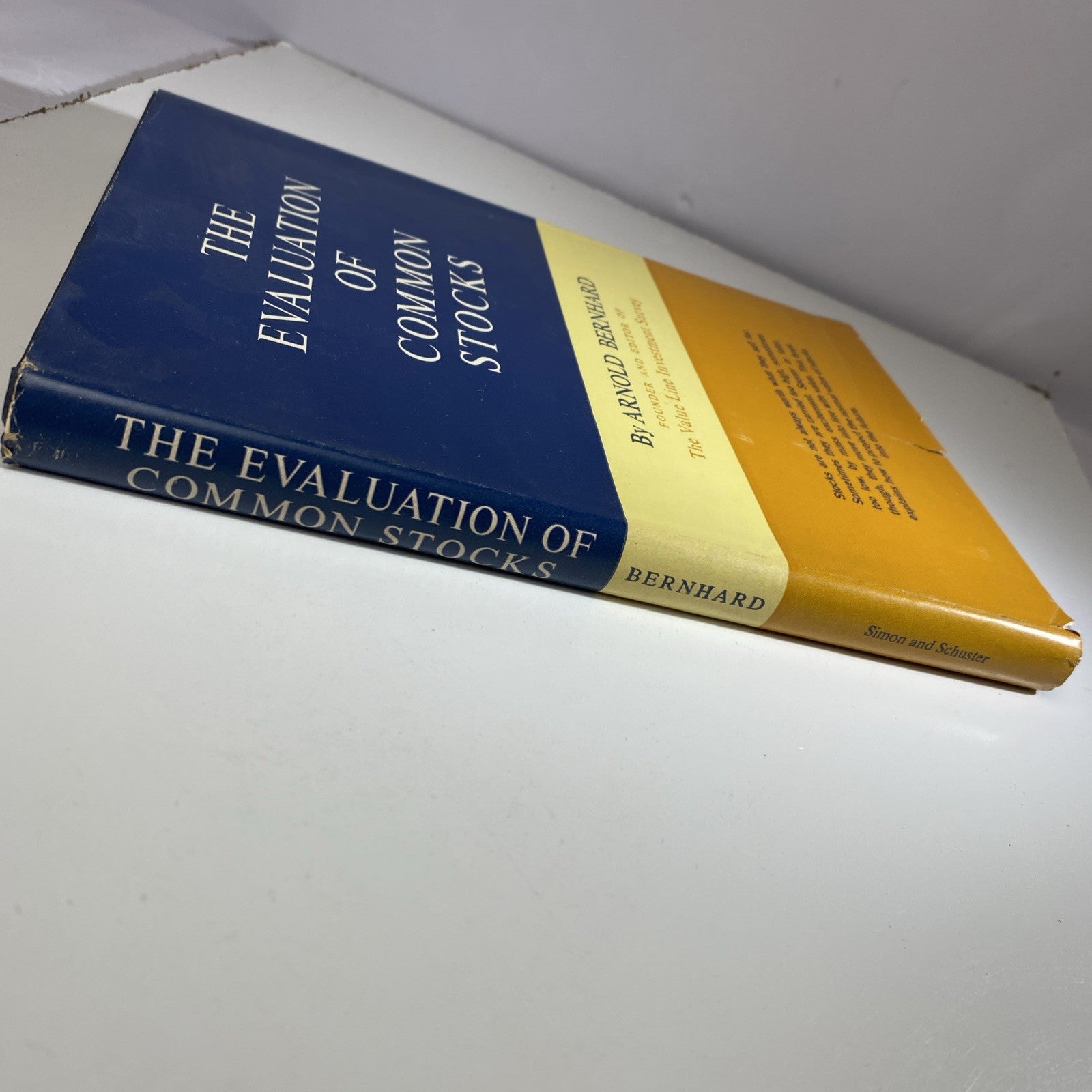 Vintage 50s Investing Finance Evaluation of Common Stocks by Arnold Bernhard