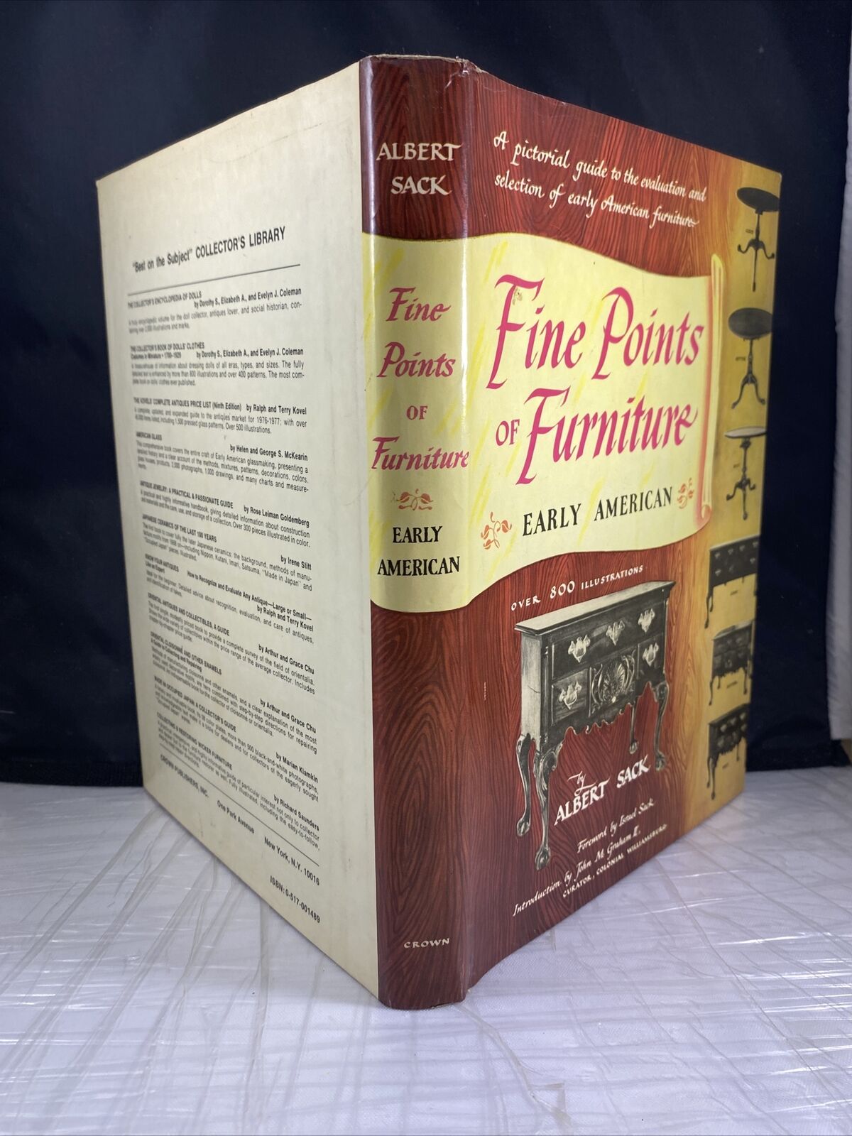 Fine Points of Furniture  by Albert Sack c1950 304pp Used Hardback Book