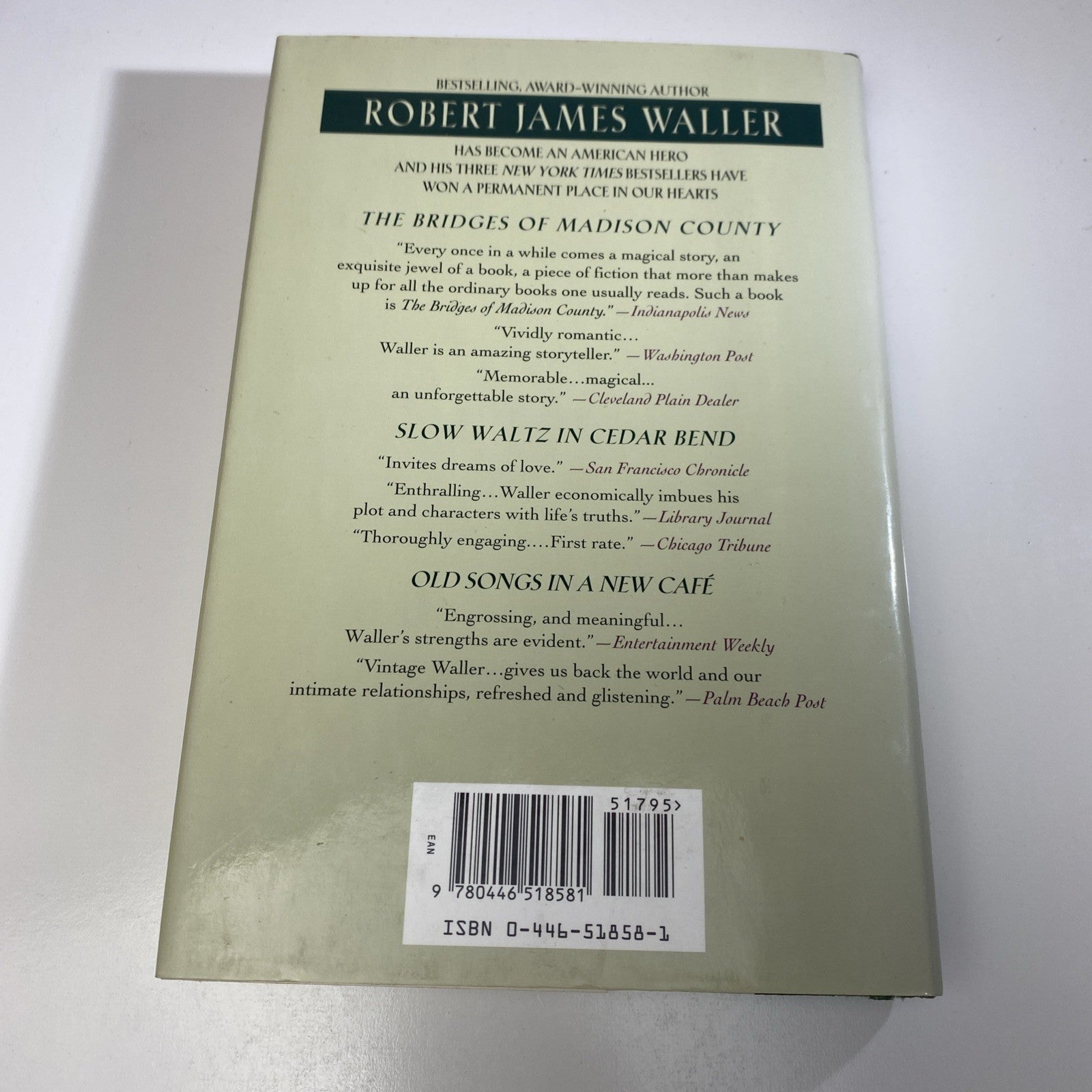Historical Fiction. Border Music by Robert James Waller 1995 Hardcover HCDJ