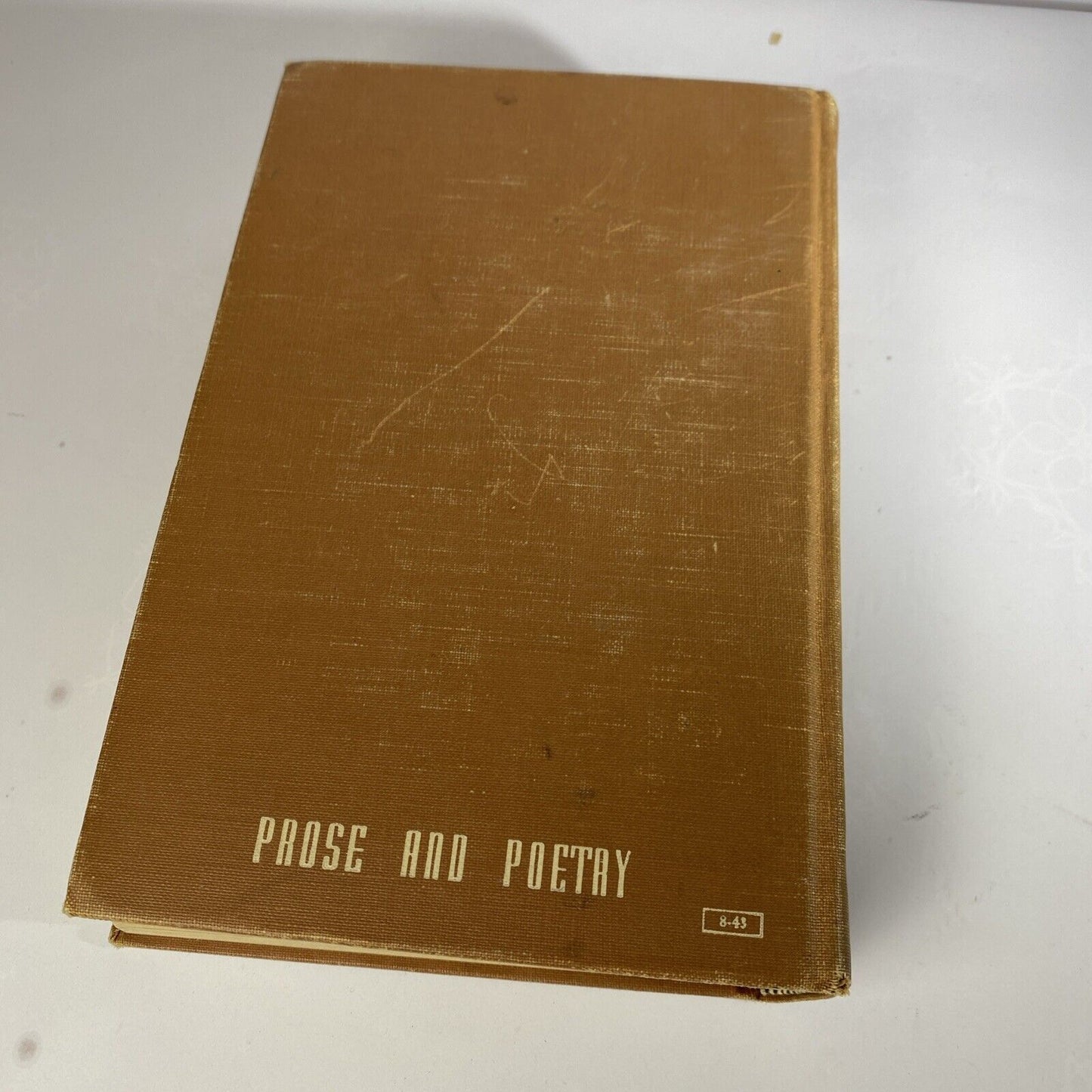 Prose and Poetry of England Book 1943 HC The L.W. Singer Orange Vintage Textbook