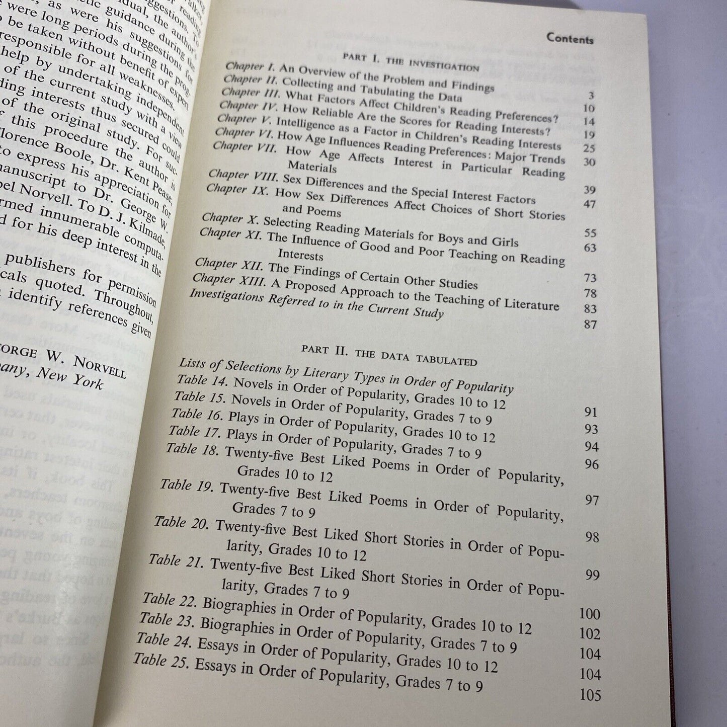 The Reading Interests Of Young People by George Norvell 1950 HC Vintage Textbook