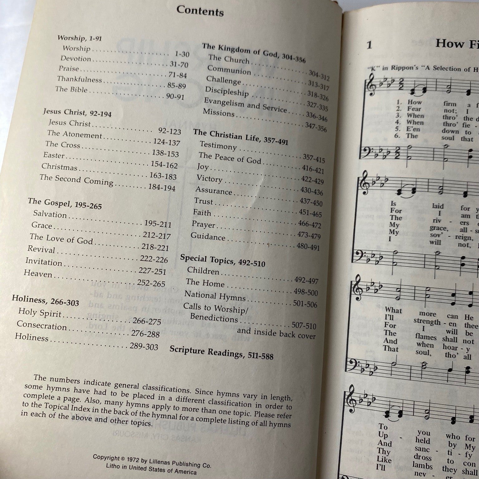 Worship in Song Nazarene Hymnal 1972 Lillenas Publishing Hymn Book