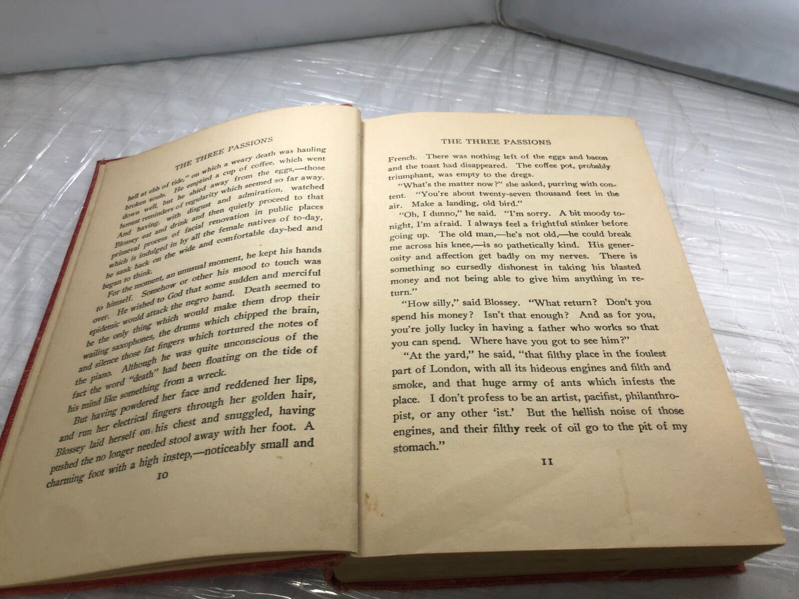 Rare antique book The THREE PASSIONS by Cosmo Hamilton, 1928 1st Edition