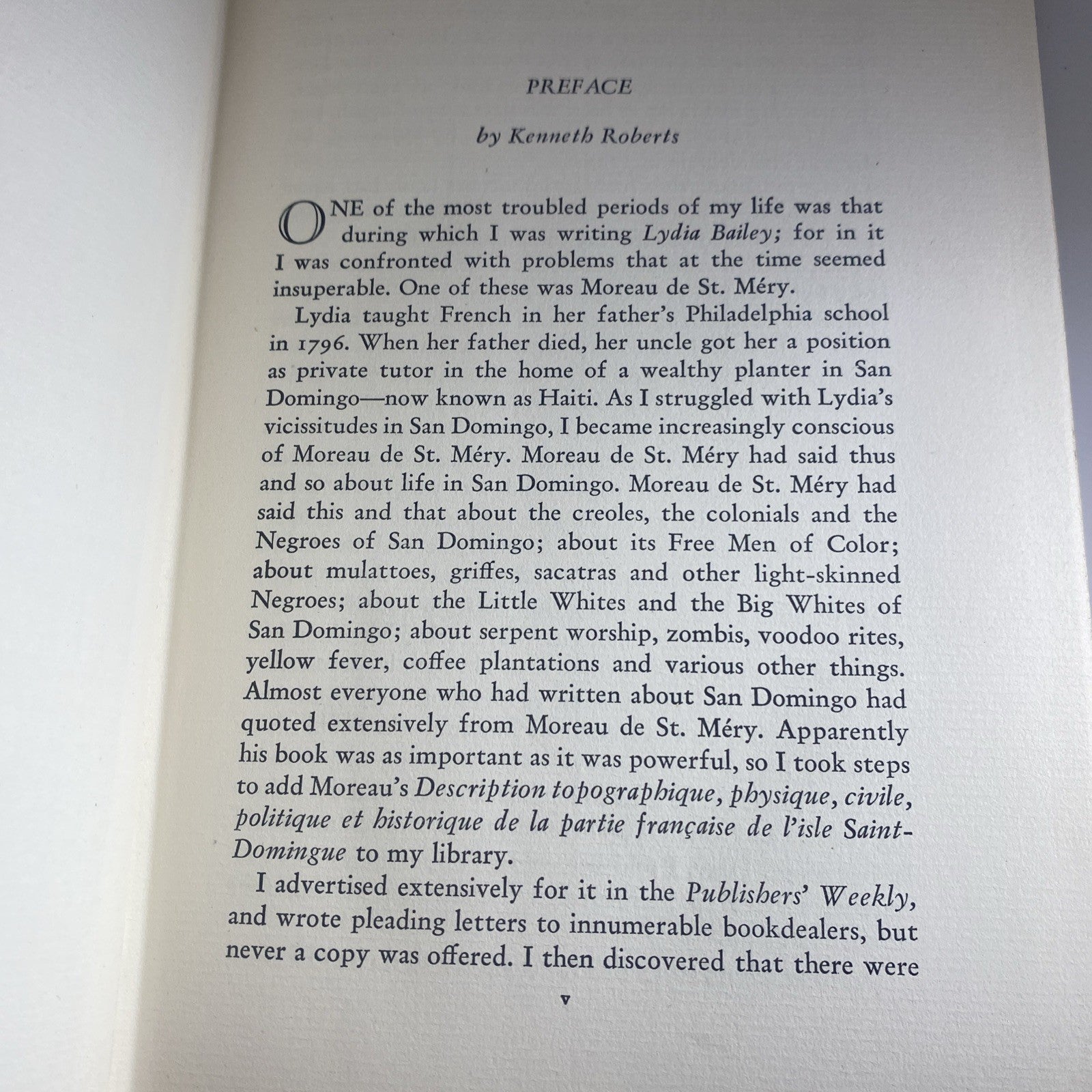 Moreau de St. Mery's AMERICAN JOURNEY [1793-1798] by K. Roberts (1947 First, HC)