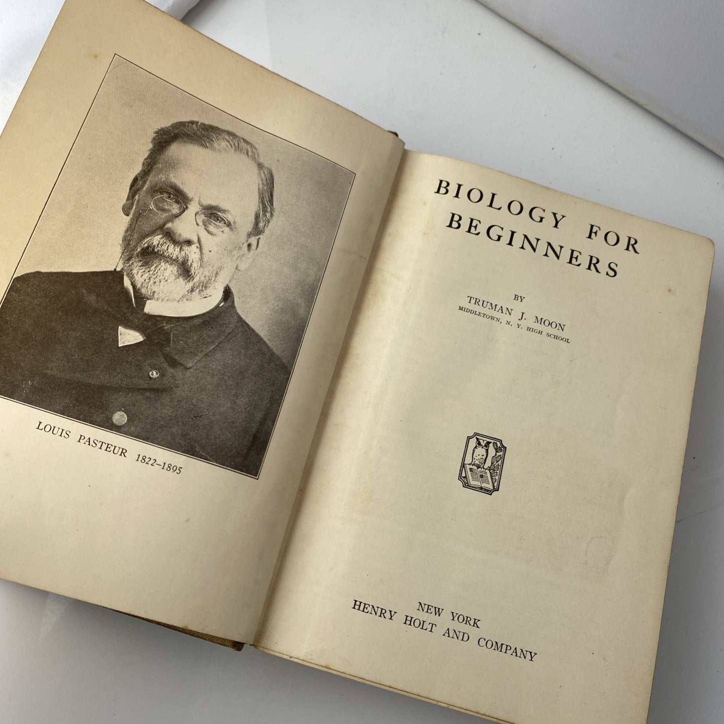 Biology For Beginners textbook by Truman J. Moon 1921 1924 antique vintage