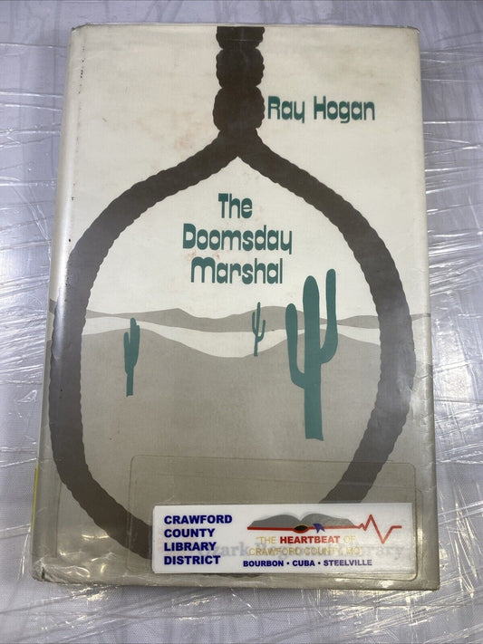 The Doomsday Marshal Hardcover 1979 Hogan Ray RARE Western LARGE PRINT EX LIBRAR